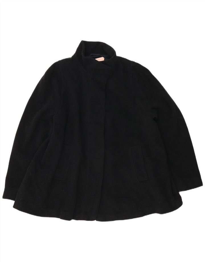 John Lewis Womens Overcoat UK 18 XL Black Wool