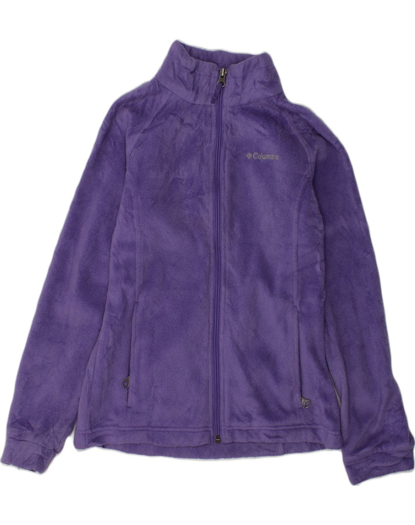 COLUMBIA Girls Fleece Jacket 10-11 Years Medium Purple Polyester | Vintage Columbia | Thrift | Second-Hand Columbia | Used Clothing | Messina Hembry 