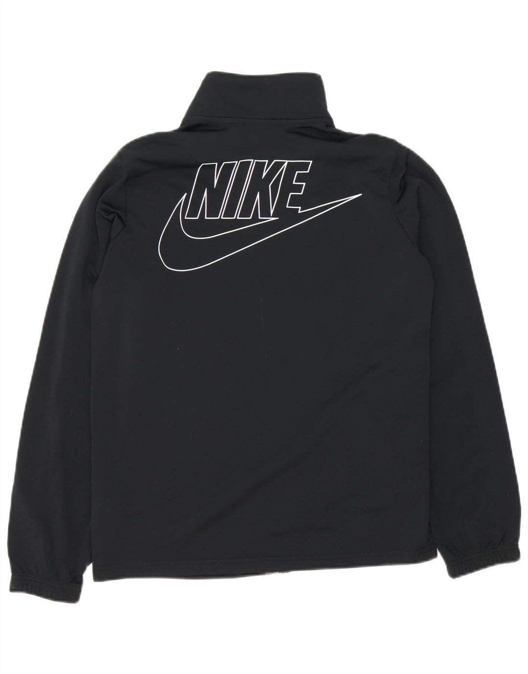 Nike Boys Graphic Tracksuit Top Jacket 13-14 Years XL Black Polyester