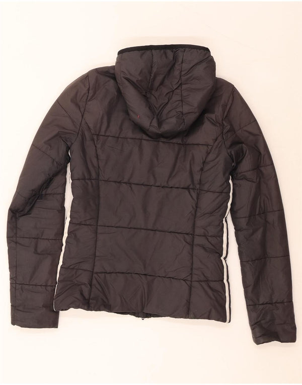 Adidas Womens Primegreen Hooded Padded Jacket UK 6 XS Black Polyester