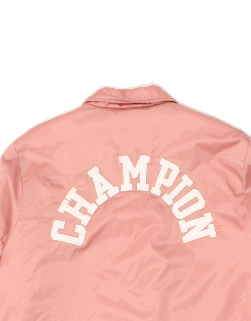 CHAMPION Womens Graphic Bomber Jacket UK 16 Large Pink Vintage Champion and Second-Hand Champion from Messina Hembry 