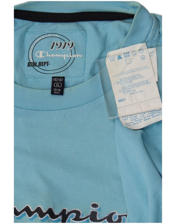 Champion Boys Graphic Vest Top 13-14 Years XL Blue Cotton