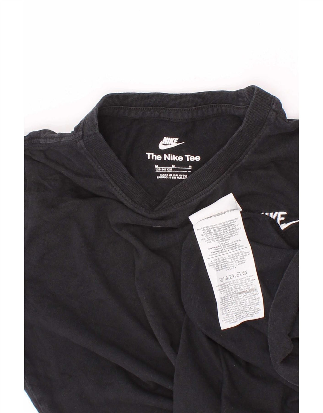 Nike Boys T-Shirt Top 10-11 Years Medium Black Cotton