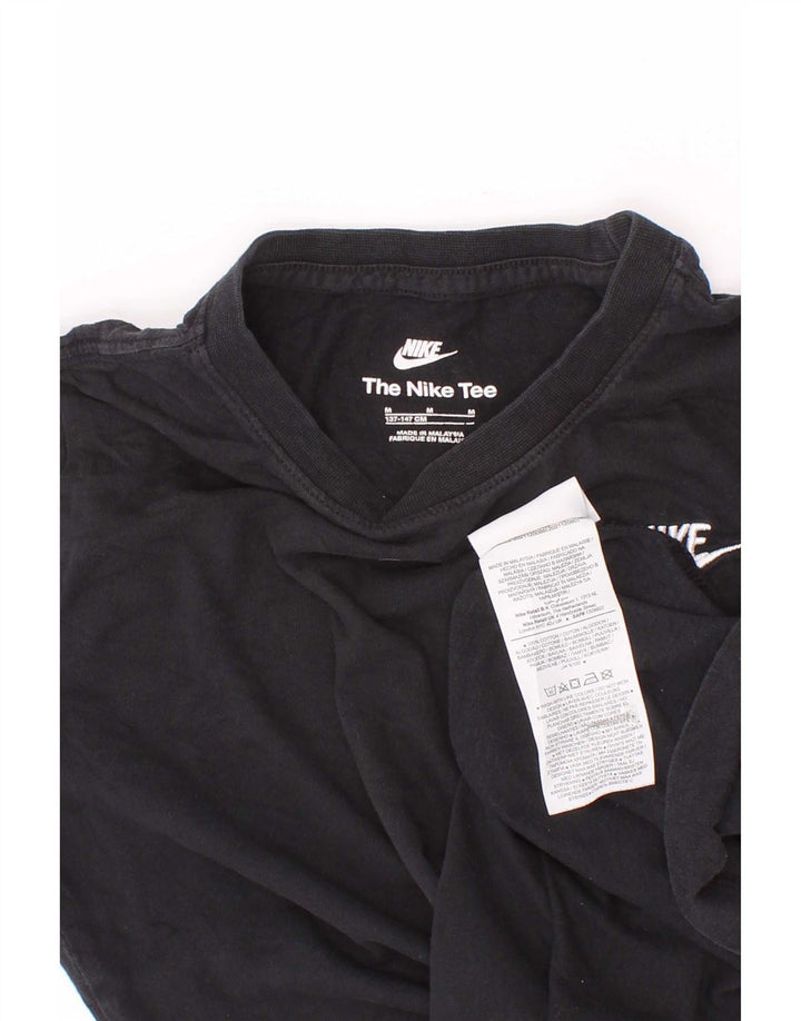 Nike Boys T-Shirt Top 10-11 Years Medium Black Cotton