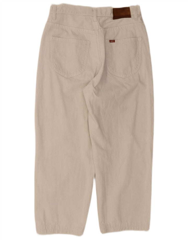 Lee Mens Riders Cropped Jeans W33 L24 White Cotton
