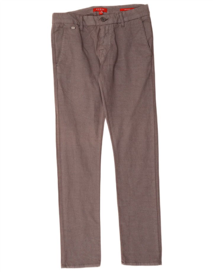 Guess Mens Super Skinny Chino Trousers W29 L31 Grey
