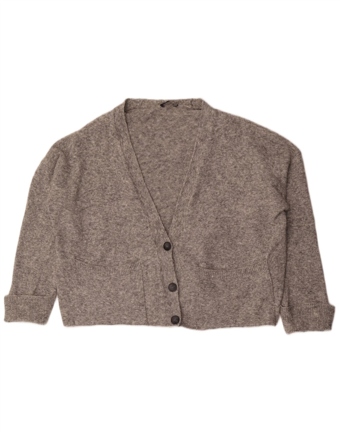 Marks & Spencer Womens Oversized Cardigan Sweater UK 18 XL Grey Flecked