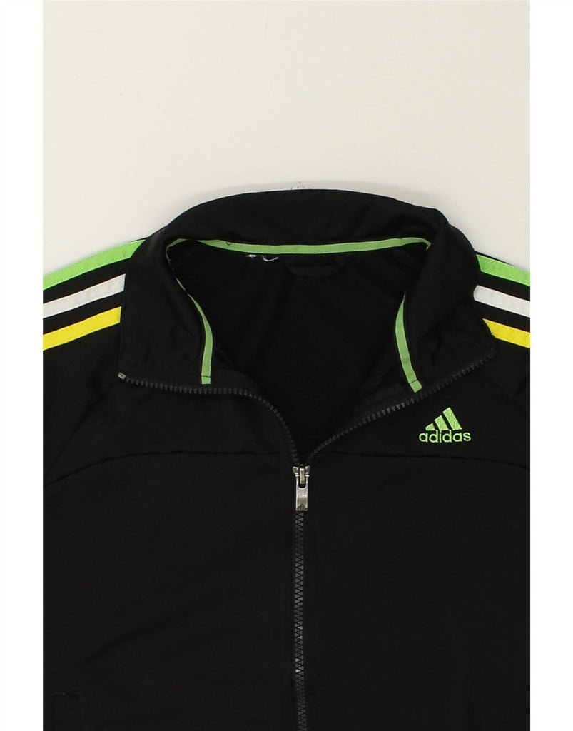 ADIDAS Boys Climalite Tracksuit Top Jacket 9-10 Years Black Polyester | Vintage Adidas | Thrift | Second-Hand Adidas | Used Clothing | Messina Hembry 