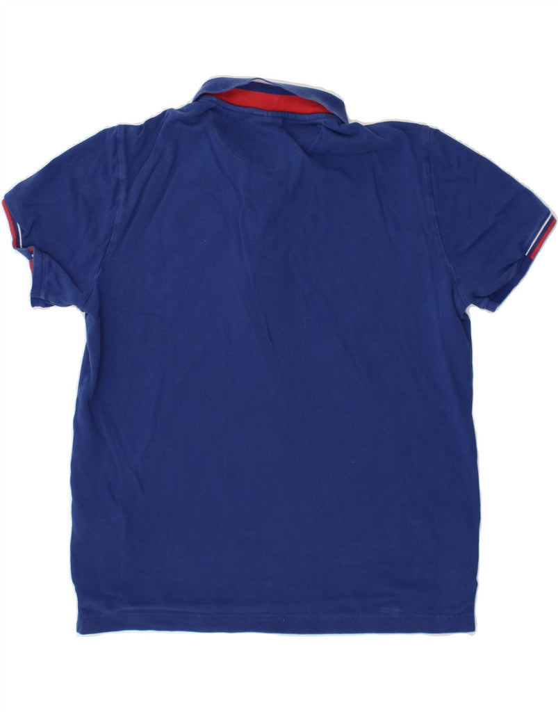 CHAMPION Womens Polo Shirt UK 14 Medium Blue Cotton | Vintage Champion | Thrift | Second-Hand Champion | Used Clothing | Messina Hembry 
