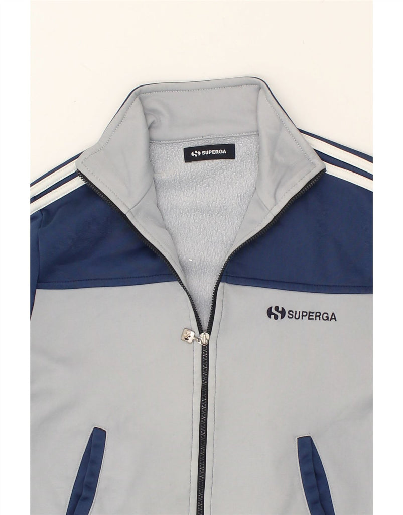 SUPERGA Boys Tracksuit Top Jacket 11-12 Years Navy Blue Colourblock | Vintage Superga | Thrift | Second-Hand Superga | Used Clothing | Messina Hembry 