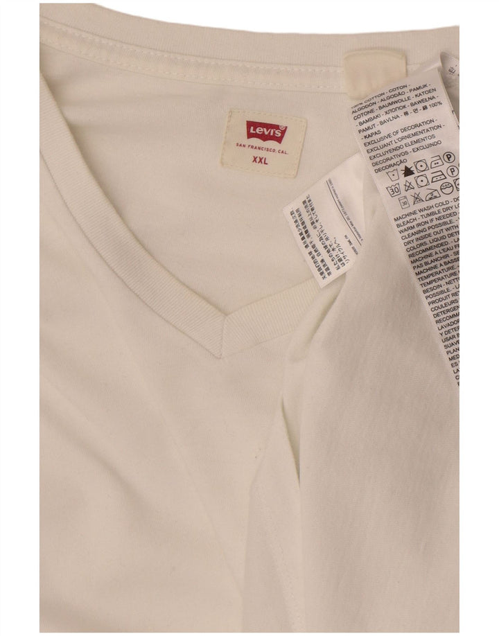 Levi's Mens T-Shirt 2XL White Cotton