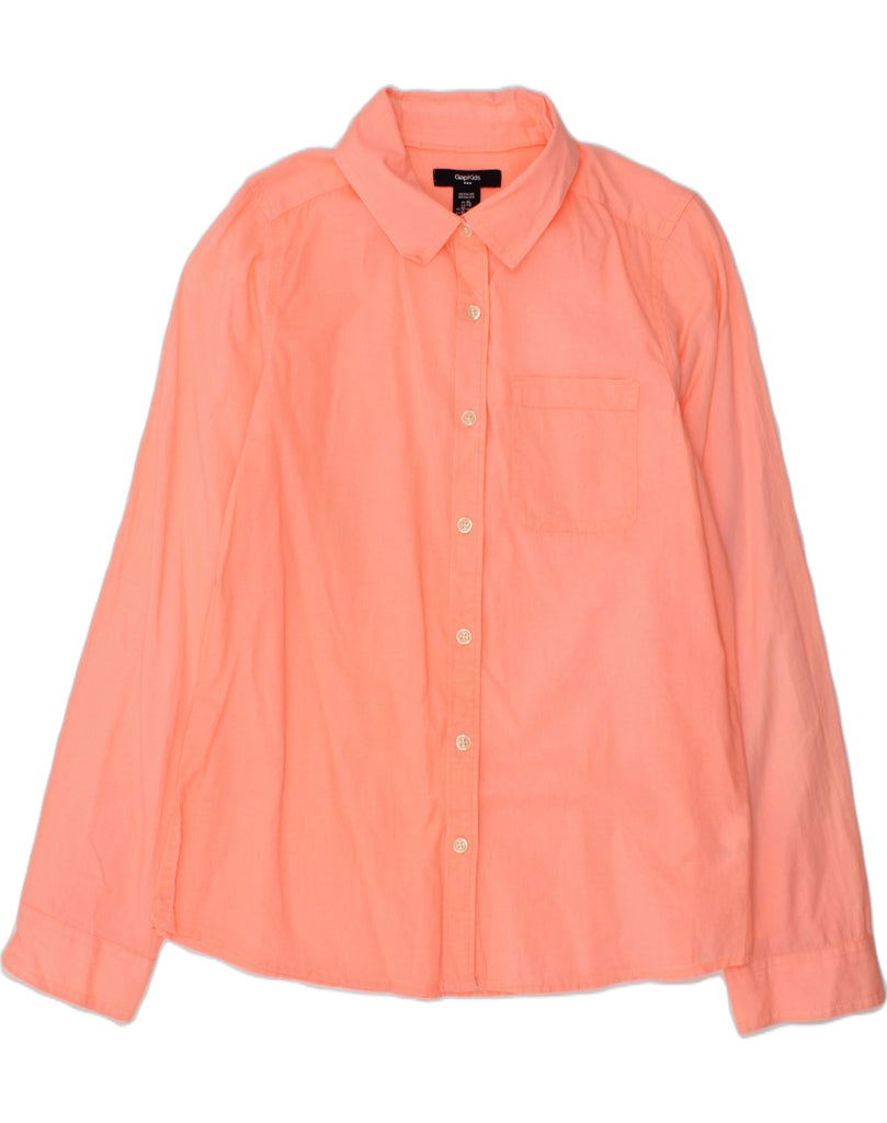 GAP Girls Shirt 11-12 Years Orange Cotton | Vintage Gap | Thrift | Second-Hand Gap | Used Clothing | Messina Hembry 