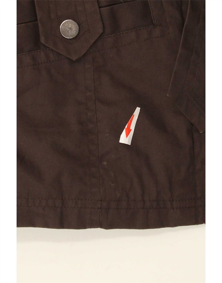 Zara Womens Utility Jacket UK 10 Small Brown Cotton