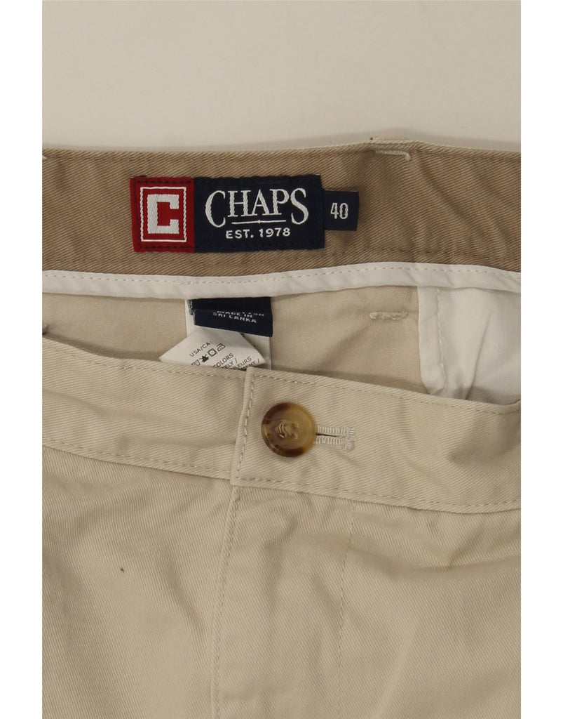 CHAPS Mens Chino Shorts W40 XL Beige Cotton Vintage Chaps and Second-Hand Chaps from Messina Hembry 
