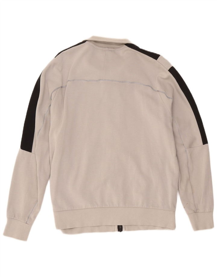 Puma Womens Tracksuit Top Jacket UK 16 Large Grey Colourblock Cotton