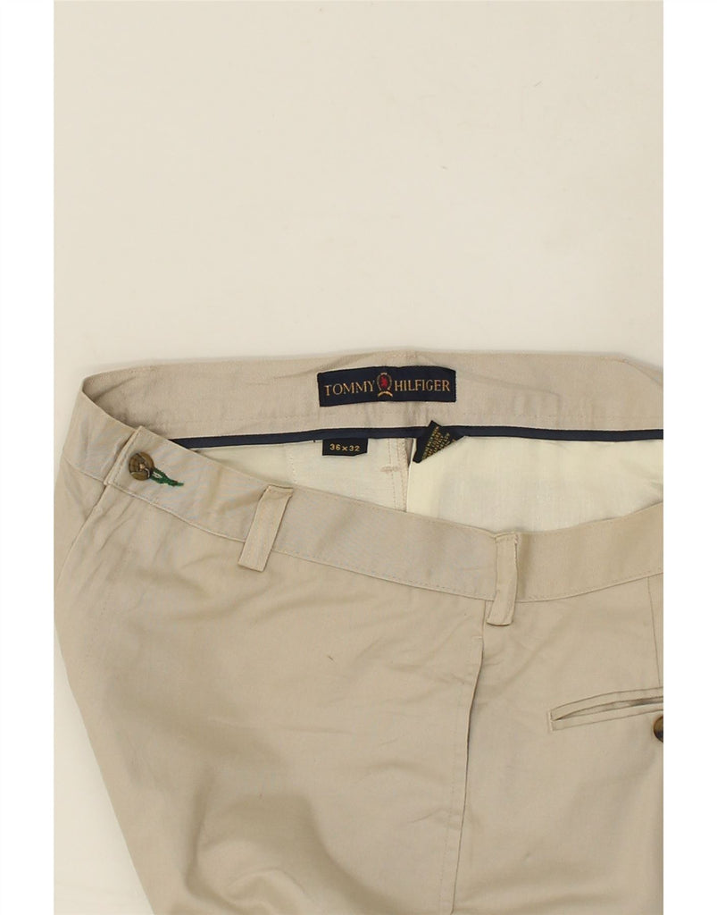 TOMMY HILFIGER Mens Straight Chino Trousers W36 L32  Beige Cotton | Vintage Tommy Hilfiger | Thrift | Second-Hand Tommy Hilfiger | Used Clothing | Messina Hembry 