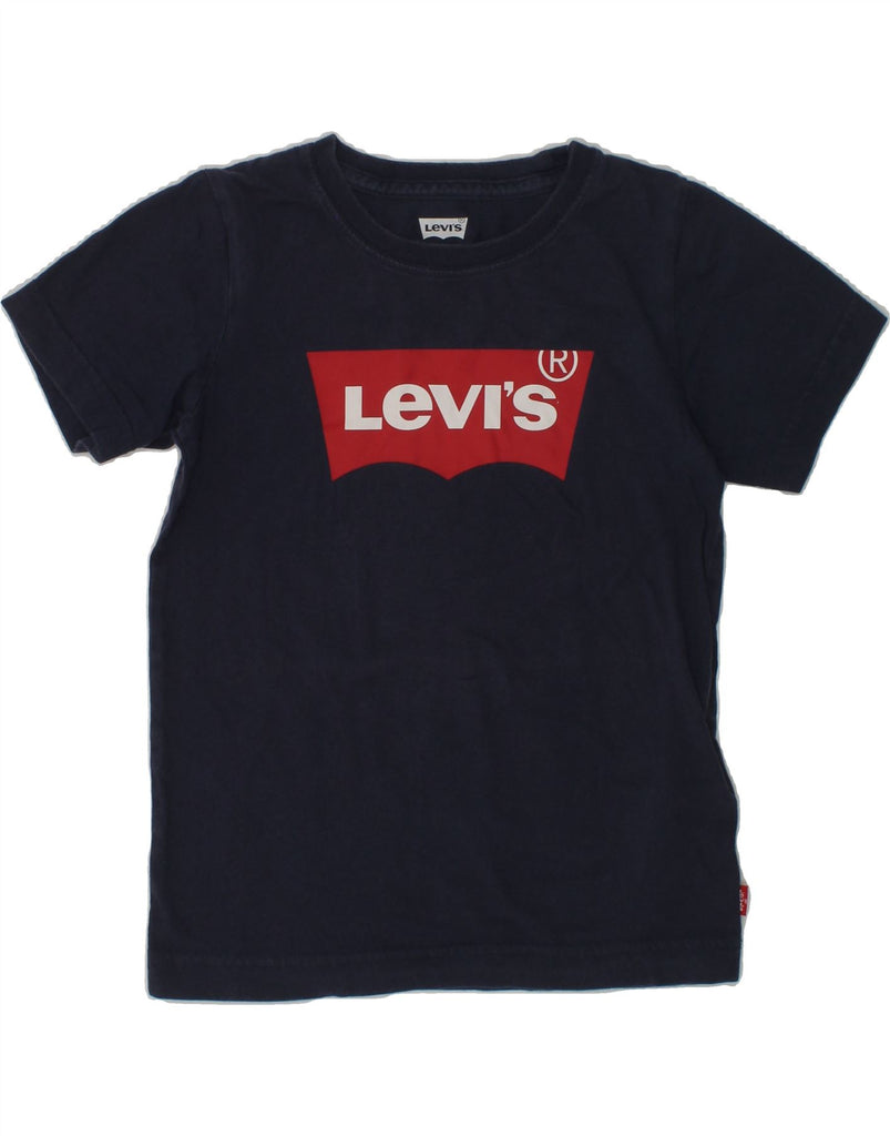 LEVI'S Boys Graphic T-Shirt Top 5-6 Years Navy Blue Cotton | Vintage Levi's | Thrift | Second-Hand Levi's | Used Clothing | Messina Hembry 