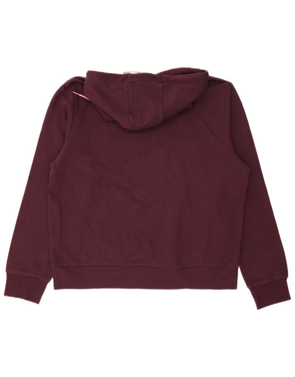 KAPPA Womens Hoodie Jumper UK 18 XL Burgundy Cotton