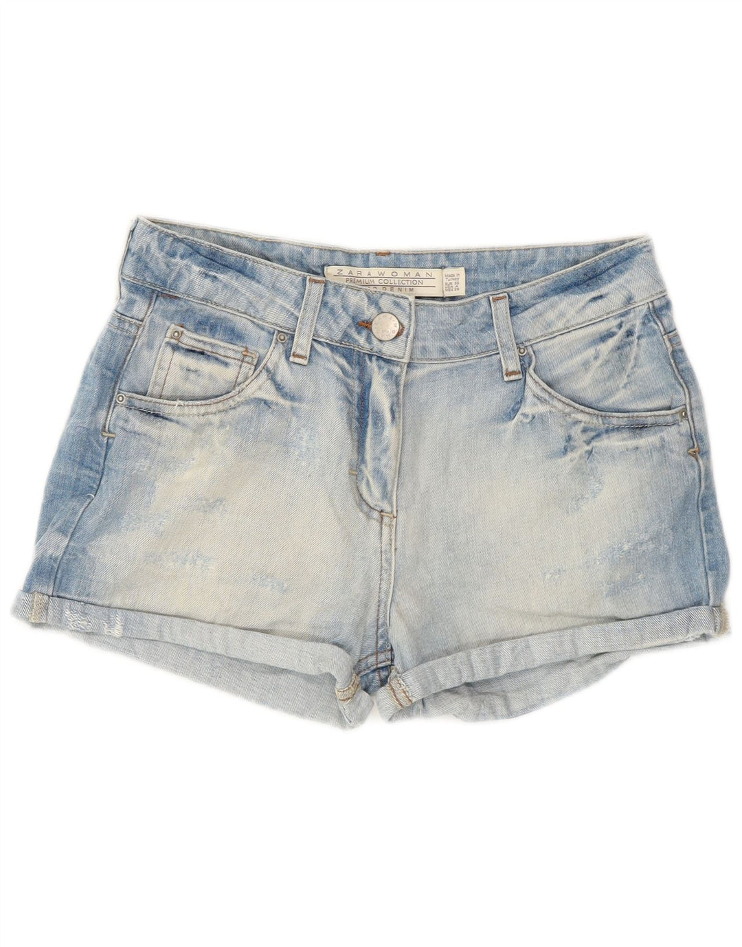 Zara Womens Denim Shorts EU 36 XS W26  Blue