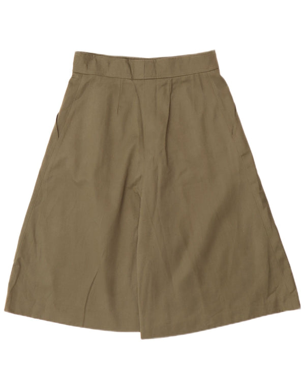 Vintage Womens High Waist Pegged Bermuda Shorts IT 44 Medium W26 Khaki