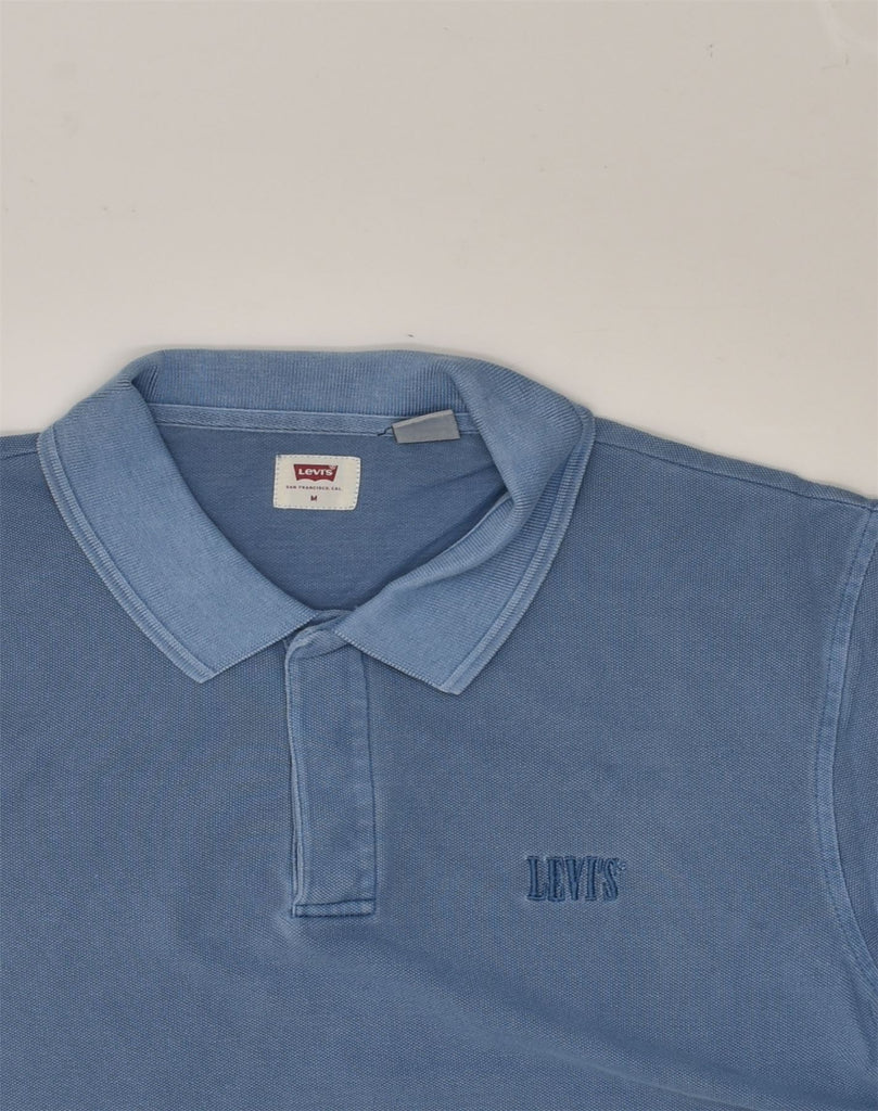 LEVI'S Mens San Francisco Polo Shirt Medium Blue Cotton | Vintage Levi's | Thrift | Second-Hand Levi's | Used Clothing | Messina Hembry 