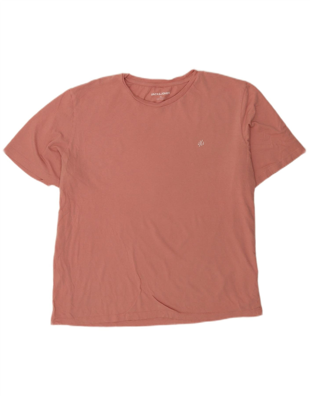 Jack & Jones Mens T-Shirt Top 2XL Pink Cotton