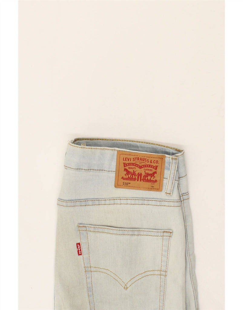 LEVI'S Boys 510 Skinny Denim Shorts 15-16 Years W30 Blue Cotton Vintage Levi's and Second-Hand Levi's from Messina Hembry 