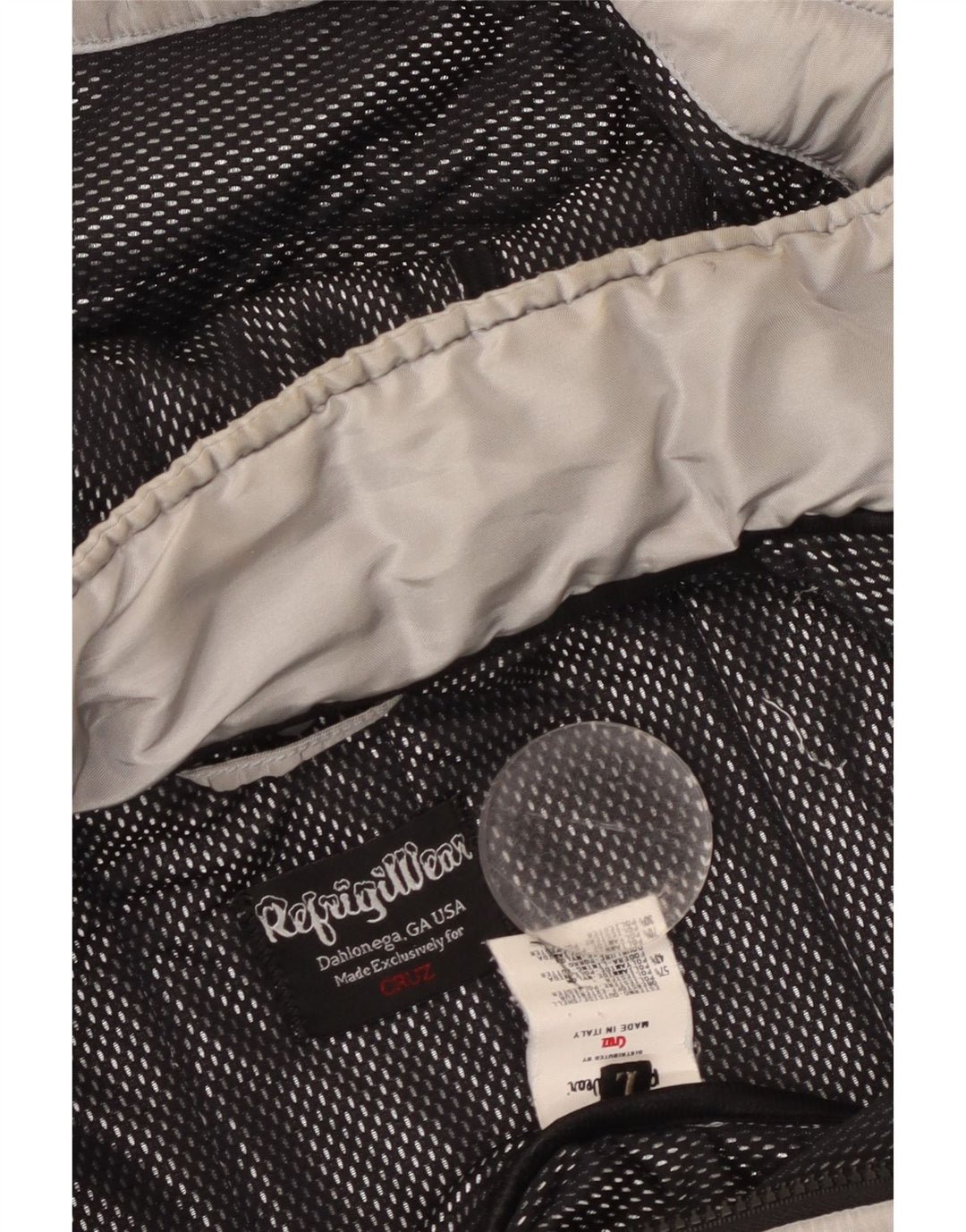 REFRIGIWEAR Womens Cruz Hooded Bomber Jacket UK 14 Large Silver Polyester