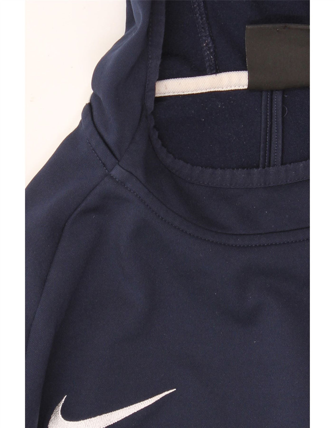 Nike Mens Dri Fit Hoodie Jumper Small Navy Blue Colourblock Polyester
