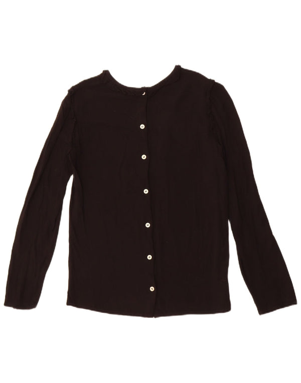 Benetton Womens Shirt Blouse UK 12 Medium Black