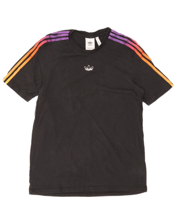Adidas Mens T-Shirt Top Large Black Cotton