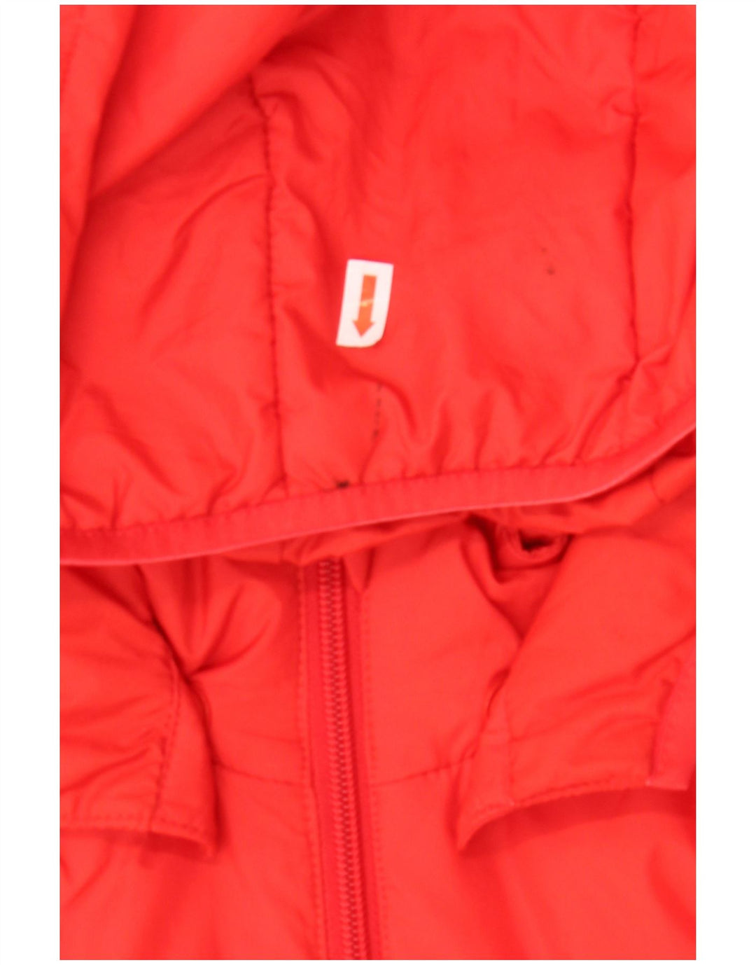 ADIDAS Boys Hooded Padded Jacket 11-12 Years Red Polyester