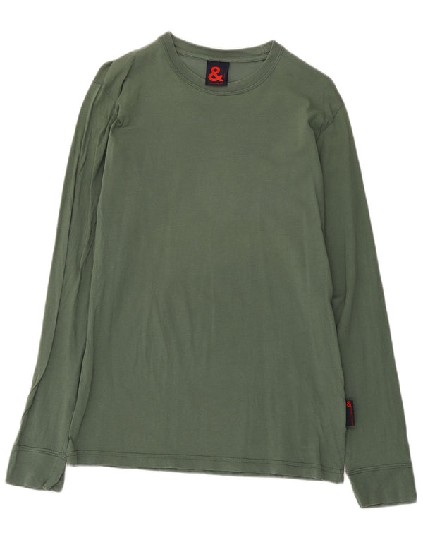 Dolce & Gabbana Womens Top Long Sleeve IT 48 XL Khaki Cotton
