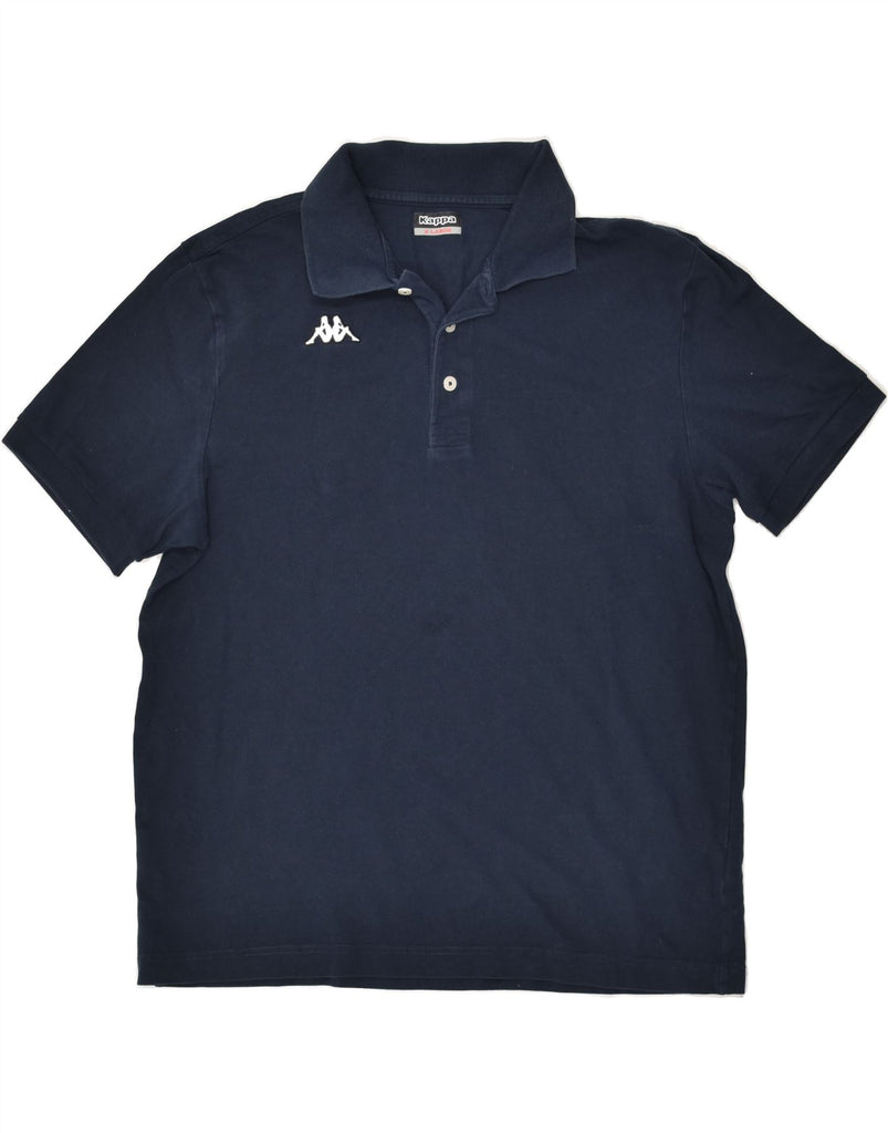 KAPPA Mens Polo Shirt XL Navy Blue Cotton | Vintage Kappa | Thrift | Second-Hand Kappa | Used Clothing | Messina Hembry 