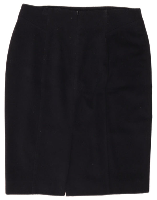 Hobbs Womens Pencil Skirt UK 14 Large W32 Navy Blue Wool