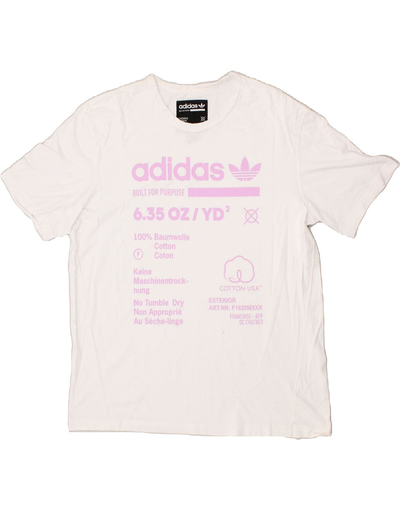 ADIDAS Mens Graphic T-Shirt Top Large White | Vintage Adidas | Thrift | Second-Hand Adidas | Used Clothing | Messina Hembry 