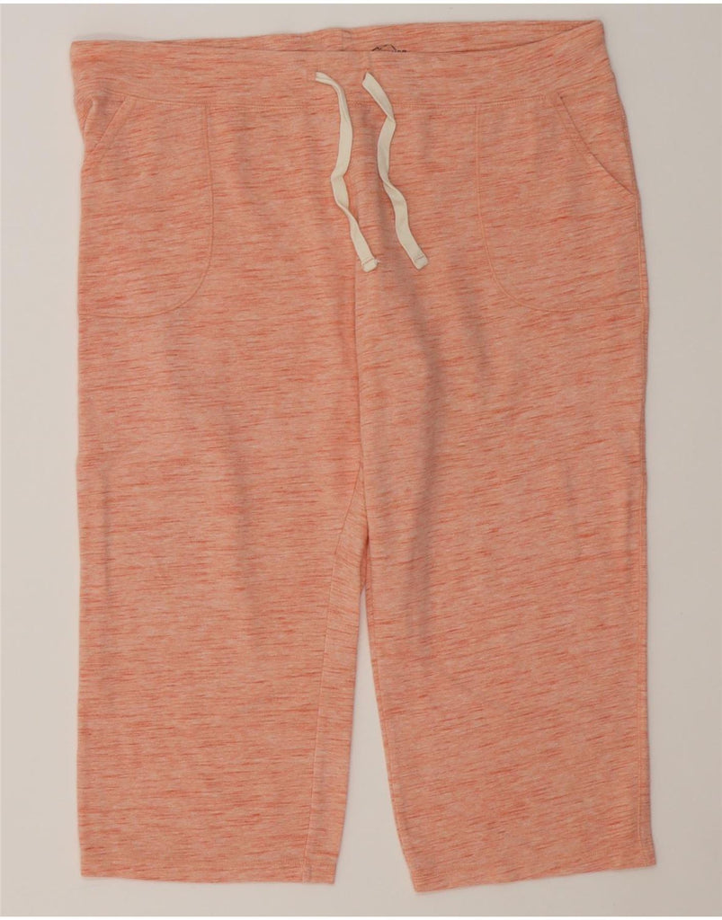 EDDIE BAUER Womens Bermuda Sport Shorts UK 18 XL Orange Flecked Cotton Vintage Eddie Bauer and Second-Hand Eddie Bauer from Messina Hembry 