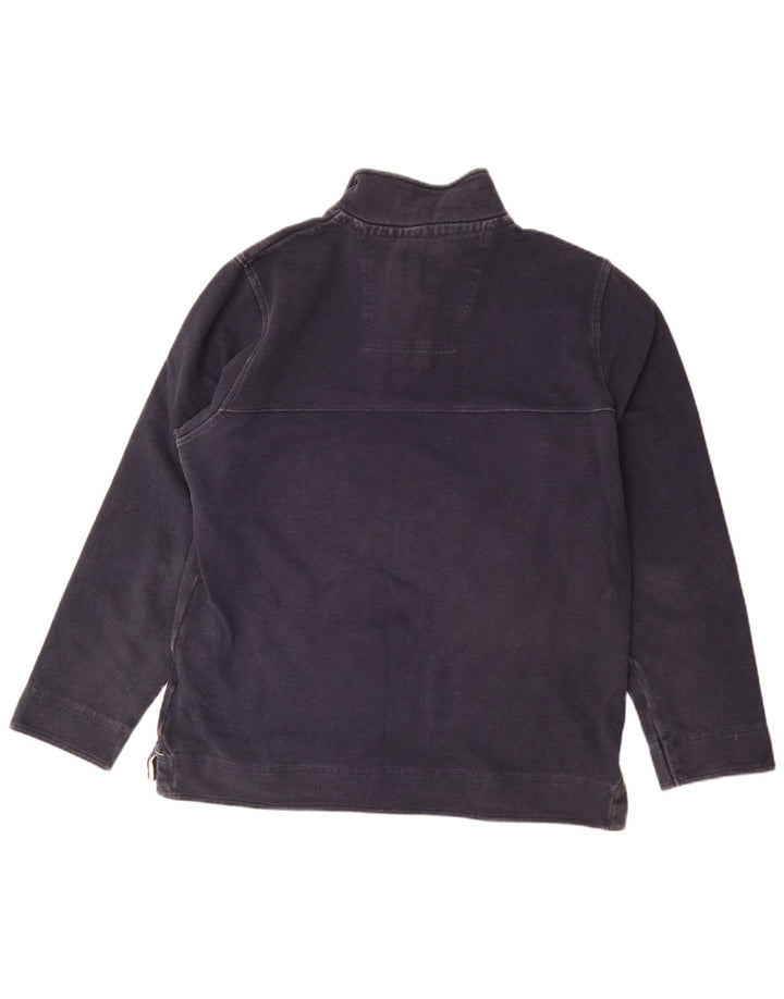 Crew Clothing Mens Zip Neck Sweatshirt Jumper Medium Navy Blue Cotton
