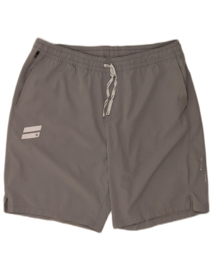 Hurley Mens Swimming Shorts Large Grey Polyester