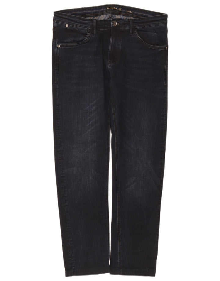 Massimo Dutti Mens Slim Jeans EU 40 Medium W31 L28 Navy Blue Cotton