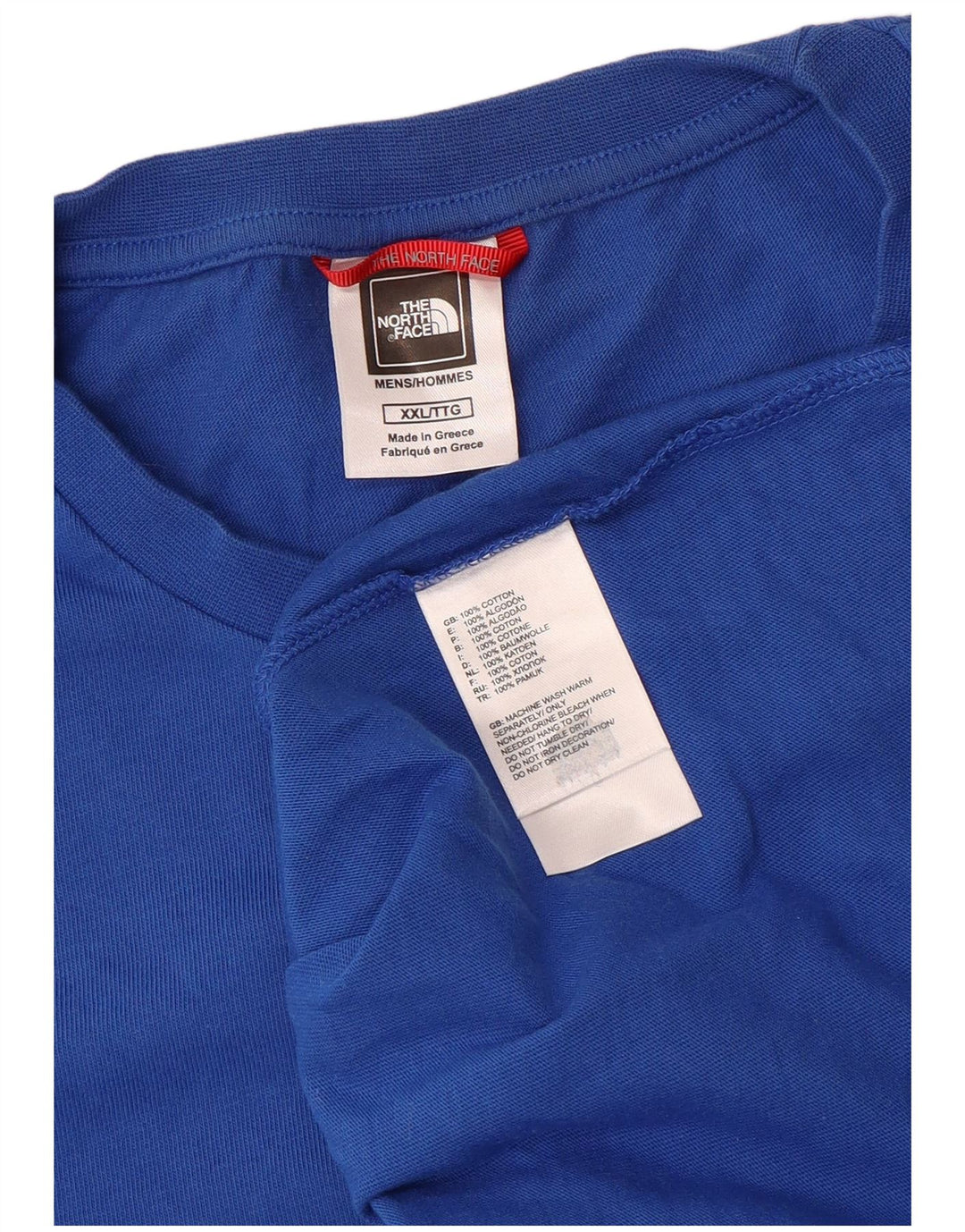 The North Face Mens Graphic T-Shirt Top 2XL Blue Cotton