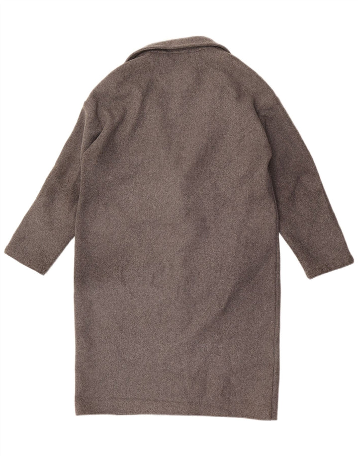 Topshop Womens Oversized Overcoat UK 10 Small Grey Flecked Acrylic