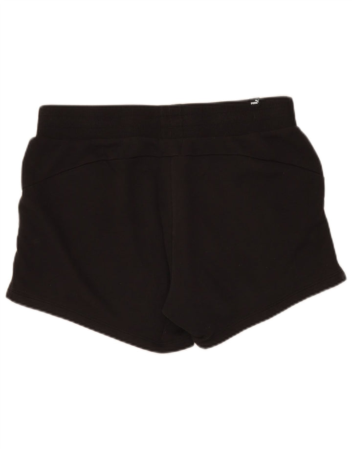 PUMA Womens Sport Shorts UK 14 Large  Black Polyester