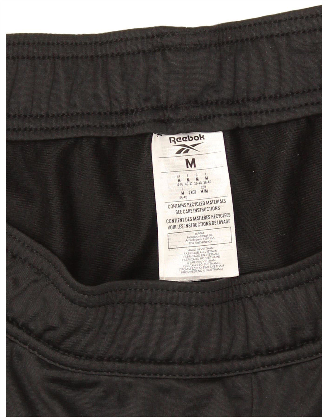 Reebok Womens Tracksuit Trousers Joggers UK 12/14 Medium Black Polyester