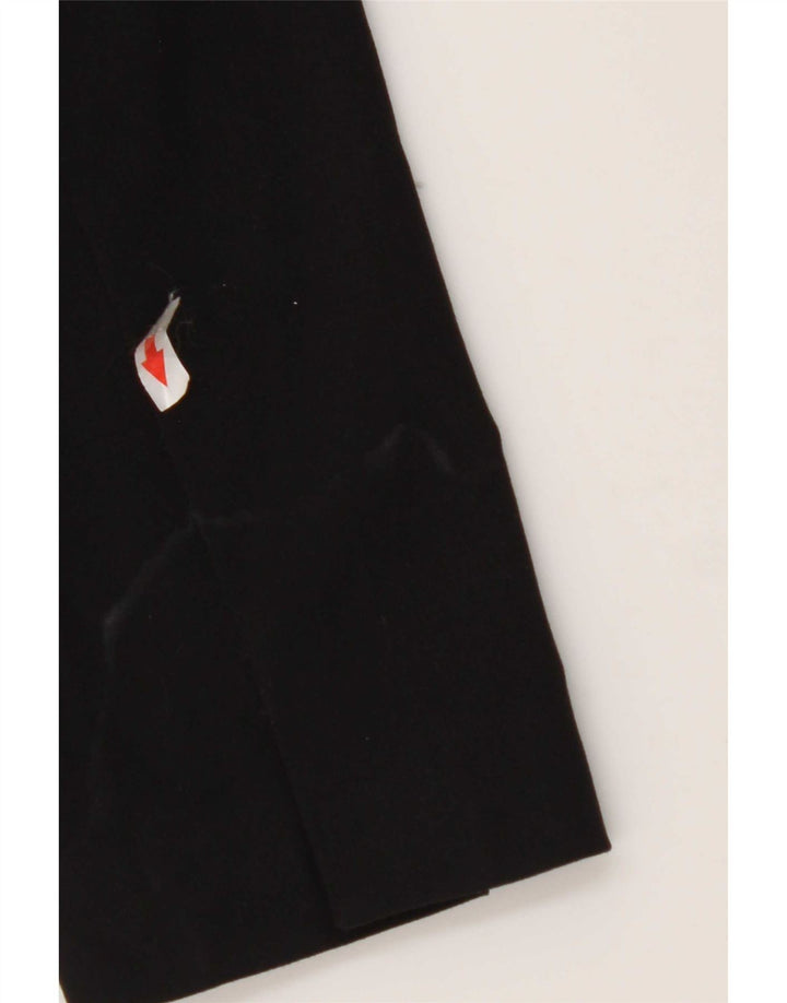 Marks & Spencer Womens 1 Button Blazer Jacket UK 12 Medium Black Polyester