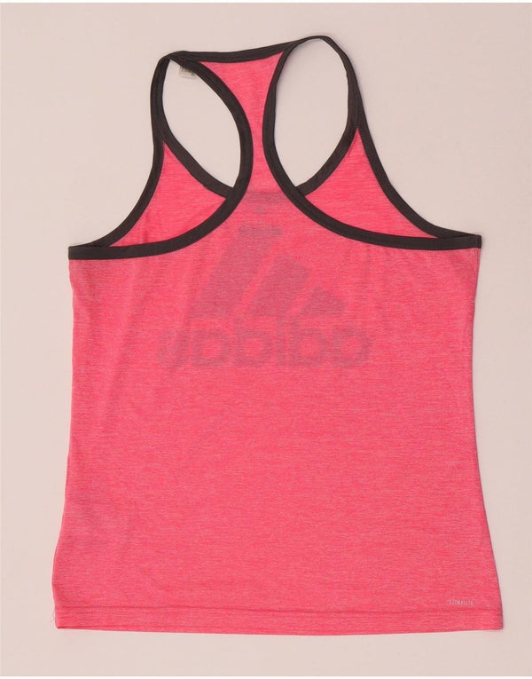 Adidas Womens Climacool Graphic Vest Top UK 12/14 Medium Pink Polyester