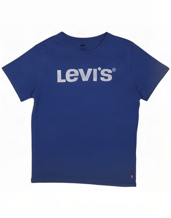 Levi's Mens Graphic T-Shirt Top Medium Blue Cotton