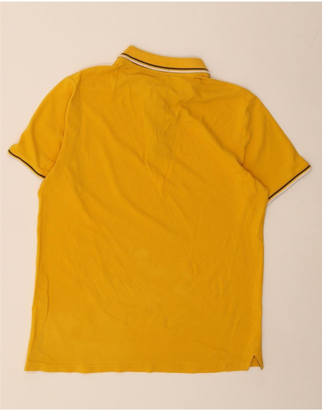 CHAMPION Mens Polo Shirt Large Yellow Cotton Vintage Champion and Second-Hand Champion from Messina Hembry 