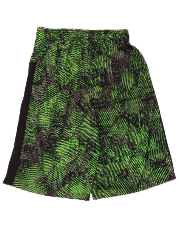 Reebok Mens Sport Shorts Large  Green Geometric Polyester Sports