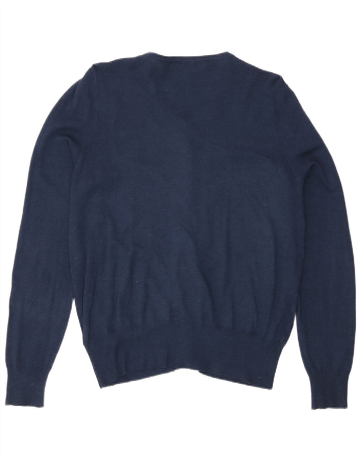 Marks & Spencer Womens Cardigan Sweater UK 14 Large  Navy Blue Viscose